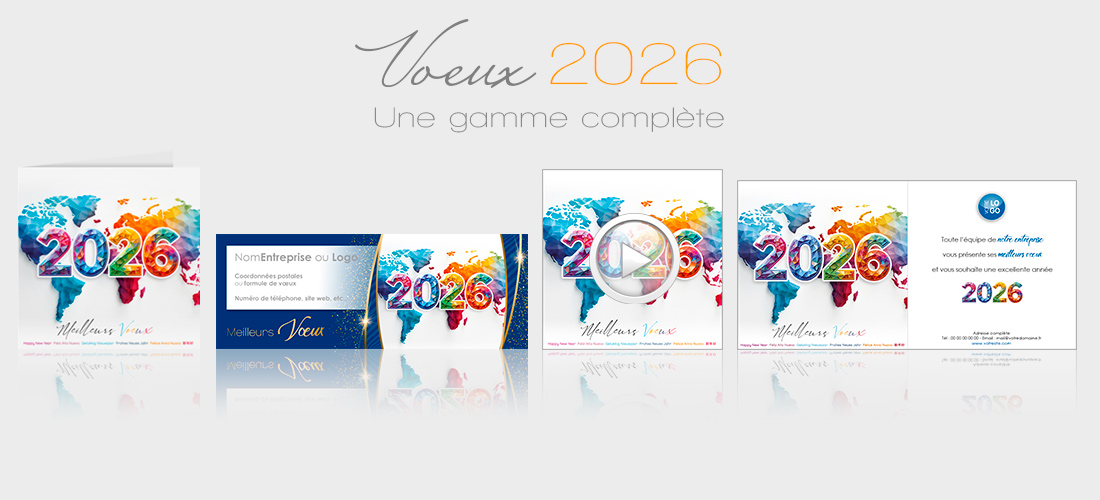 Personnaliser vos cartes de vœux pros version papier, c’est aussi possible chez Photosud.